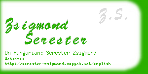 zsigmond serester business card